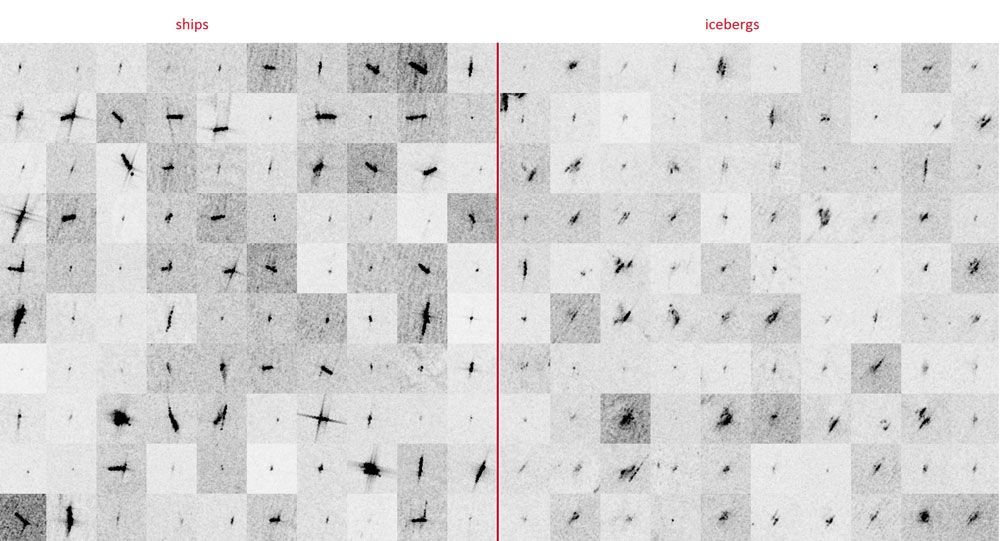 Figure 4.  SAR data collected by the Sentinel-1 satellite along the coast of Newfoundland and Labrador. 