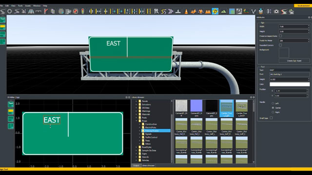 Learn how to create a custom road sign using the Sign Editor tool.