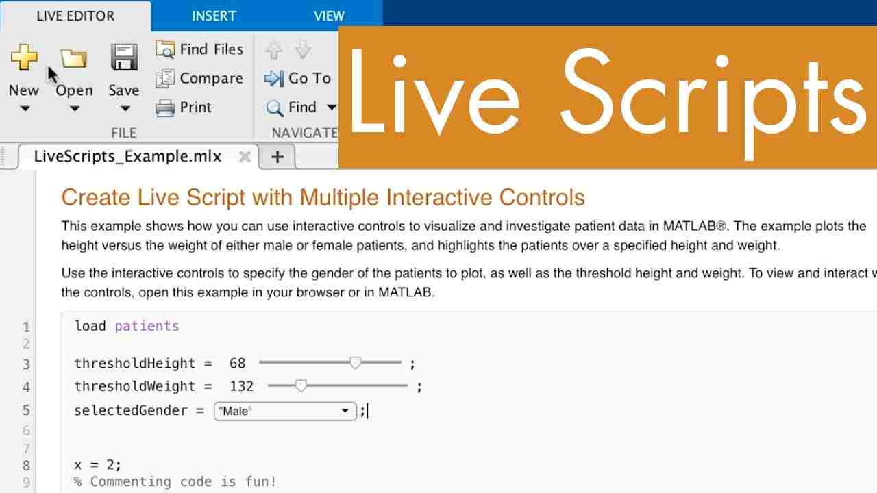 How To Create A Script Using The Live Editor In Matlab Managing Code In Matlab Video Matlab 5152