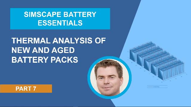 Learn how to perform thermal analysis of new and aged battery packs using Simscape Battery, a new product in the Simscape portfolio.