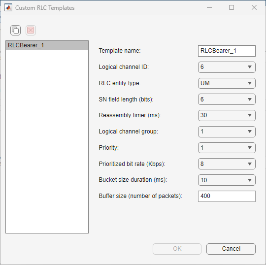 Radio link bearer configuration
