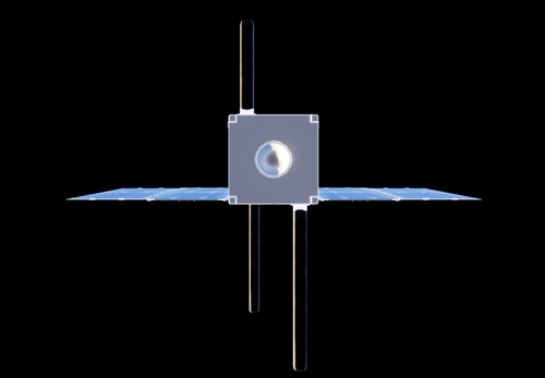 Bottom view of CubeSat.