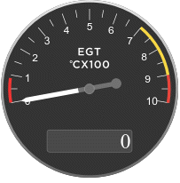 EGT Indicator reflects described change.