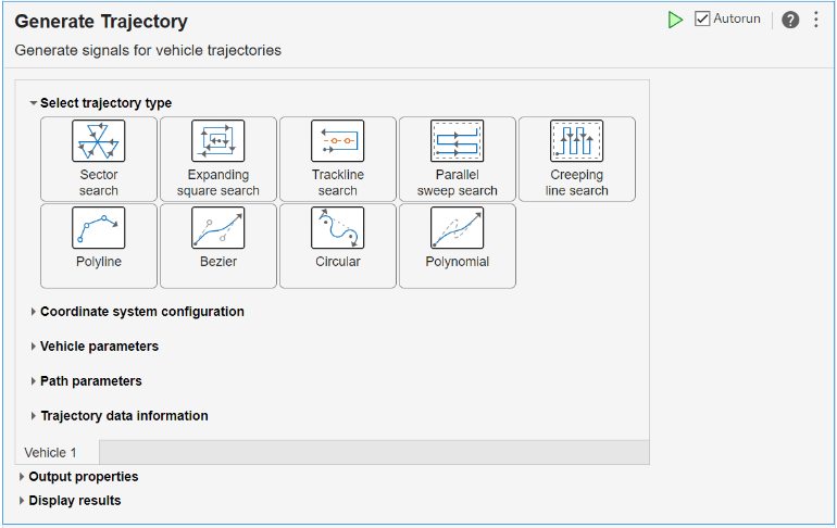 Generate Trajectory task in Live Editor