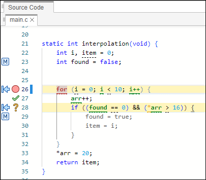 Source Code pane showing a red finding.