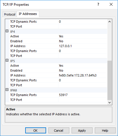 TCPI/IP Properties dialog box