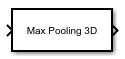 Max Pooling 3D Layer block