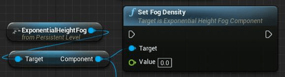 Set Fog Density setting in Unreal Editor