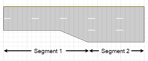 Original road with taper