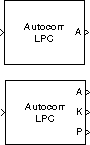 Autocorrelation LPC block