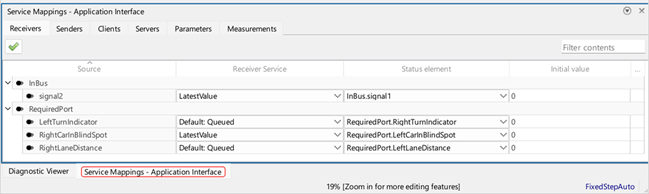 Service Mappings editor.