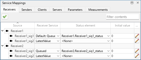 Service Mappings editor.