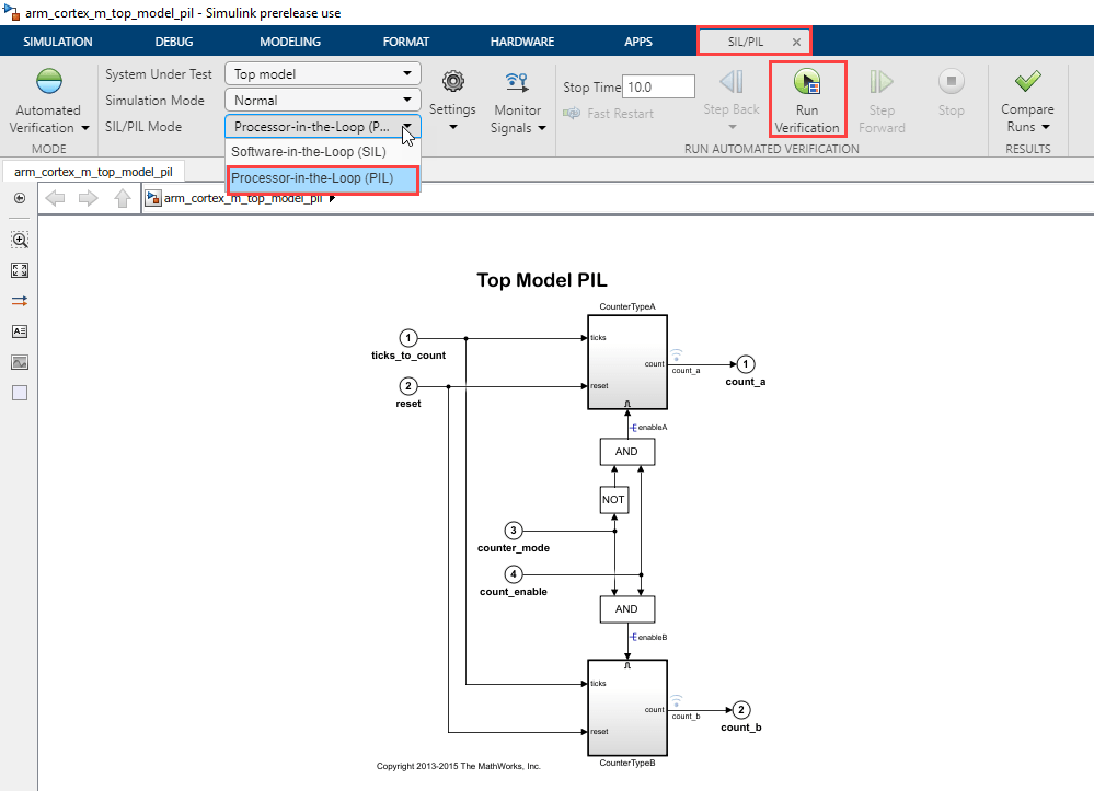 Code Verification and Validation with PIL