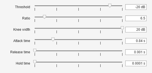 Figure Audio Parameter Tuner: expander [dRE] contains an object of type uigridlayout.