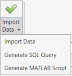 Click the green check mark on the Import Data button or click Import Data.