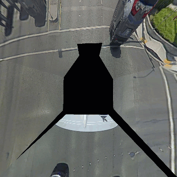 Create 360° Bird's-Eye-View Image Around a Vehicle