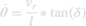 $$\dot \theta = \frac{v_r}{l}*\tan(\delta) $$
