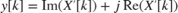 $$y[k] = \mathrm{Im}(X'[k]) + j\,\mathrm{Re}(X'[k])$$