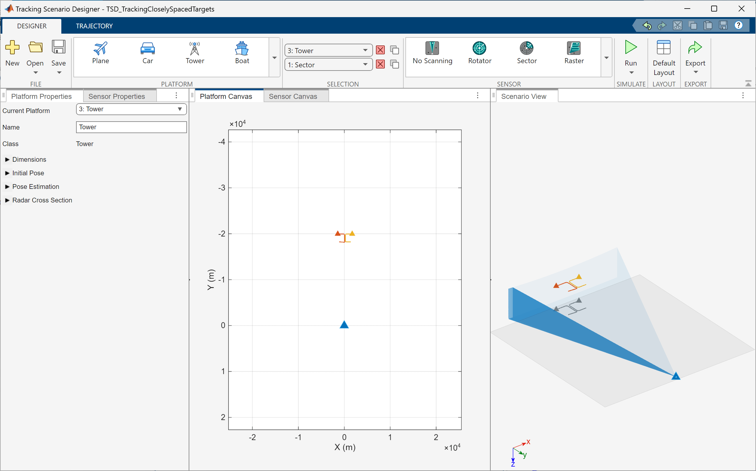 Design and Simulate Tracking Scenario with Tracking Scenario Designer