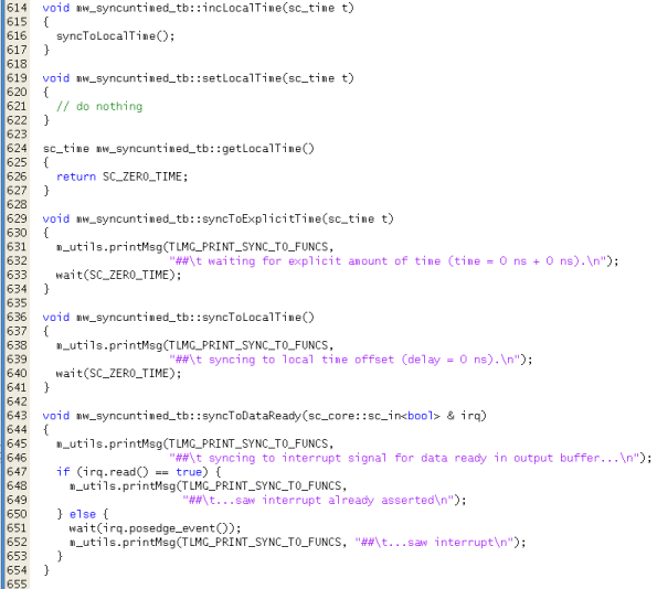 Untimed SystemC/TLM Simulation