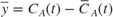 $\bar{y}=C_A(t)-\bar{C}_A(t)$