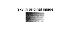 Figure contains an axes object. The hidden axes object with title Sky in original image contains an object of type image.