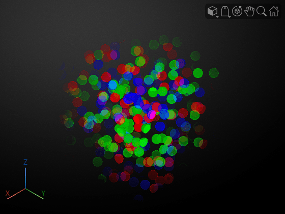 Volume display after specifying a custom transparency channel