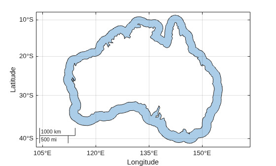 Figure contains an axes object with type geoaxes. The geoaxes object contains an object of type polygon.