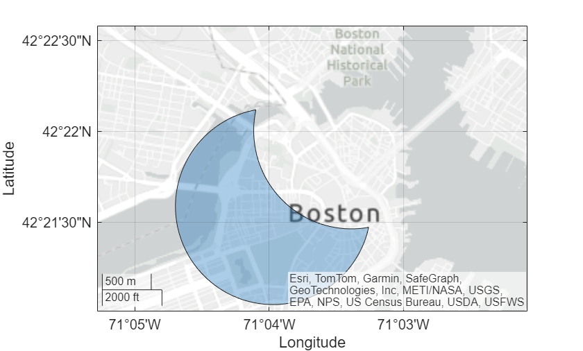Figure contains an axes object with type geoaxes. The geoaxes object contains an object of type polygon.