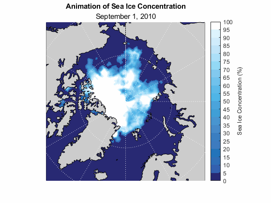 Animation of sea ice concentration for 2010, 2012, 2014, 2016, 2018, 2020, and 2022
