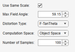 Lens Distortion options on the right side of the app window.