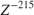 $Z^{-215}$