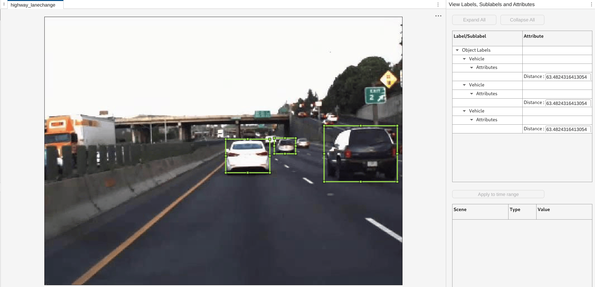 Automate Vehicle Labels and Distance Attributes Using YOLOv2 in Multi-Sensor Labeler