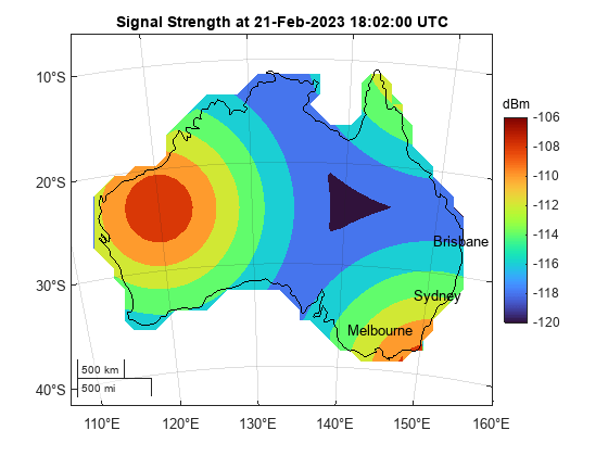 Coverage Maps for Satellite Constellation