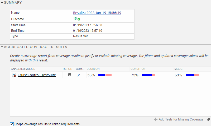 Run a Test Suite and Resolve Missing Model Coverage