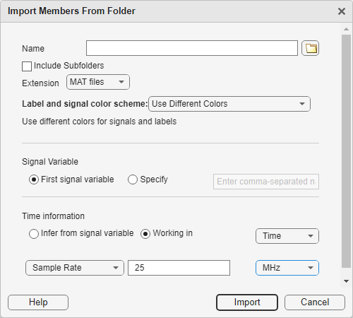Import Members From Folder dialog box