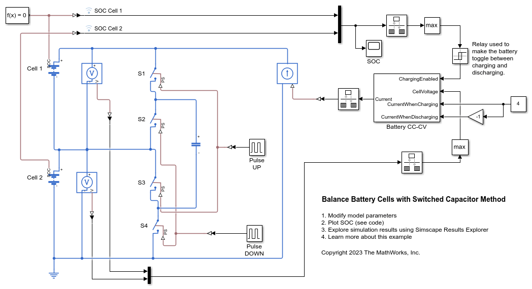 Balance Battery Cells with Switched Capacitor Method