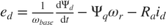 $e_d=\frac{1}{\omega_{base}}\frac{\mathrm{d}\Psi_d}{\mathrm{d}t}-\Psi_q\omega_r-R_a i_d$