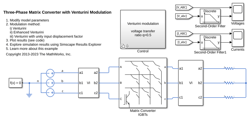 Three-Phase Matrix Converter with Venturini Modulation