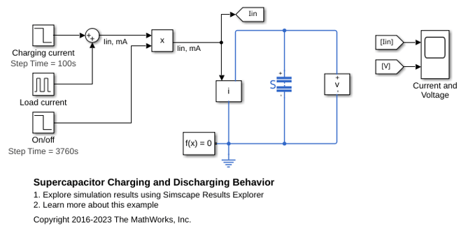 Supercapacitor Charging and Discharging Behavior