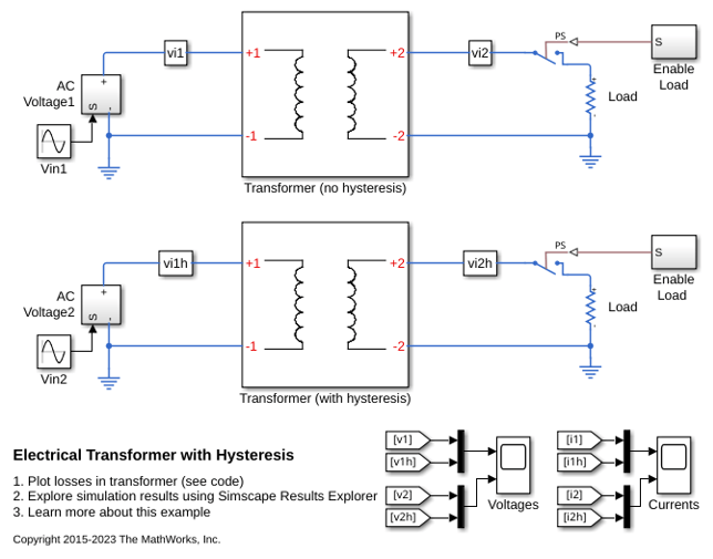 Electrical Transformer with Hysteresis