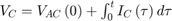 $V_C =V_{AC} \left(0\right)+\int_0^t I_C \left(\tau \right)d\tau$