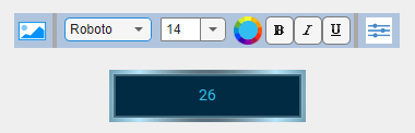 Display block after selecting the blue color
