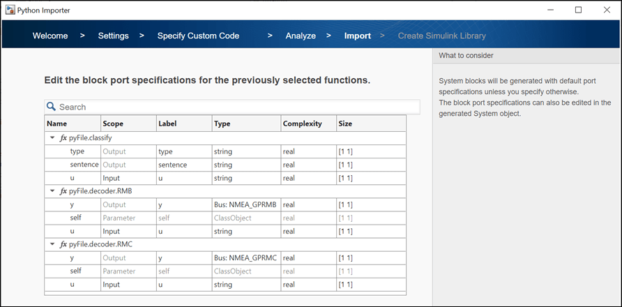 Integrate Python Functions Specified Within Classes Using Python Importer