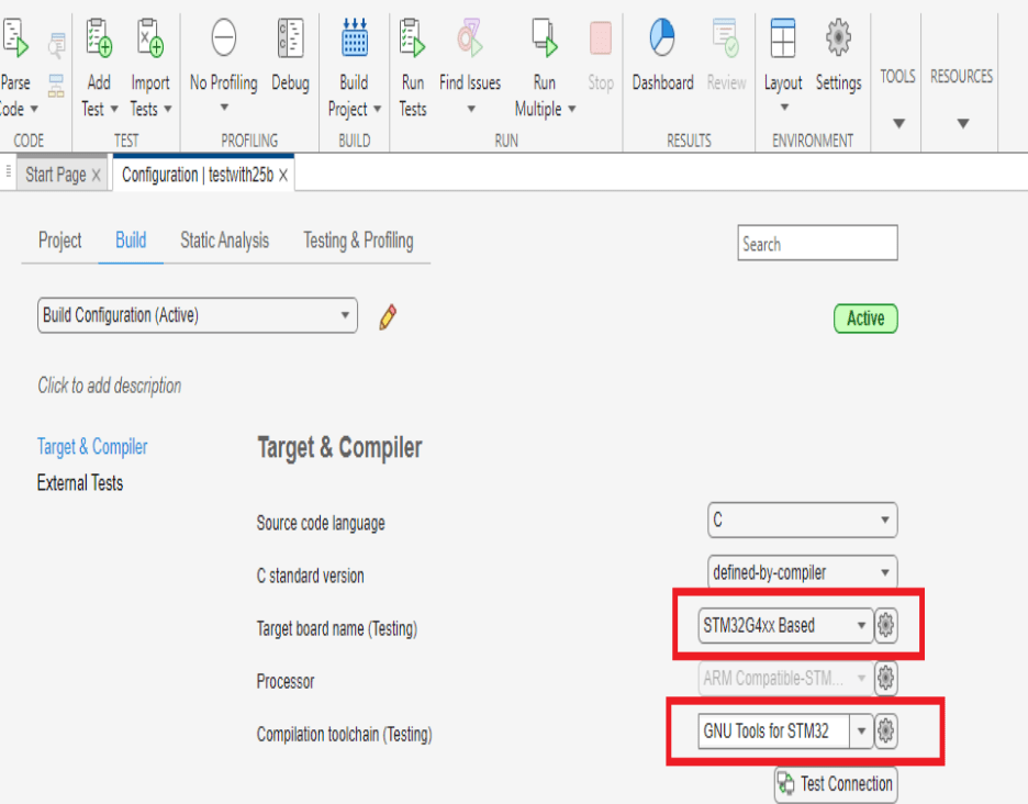 Use Polyspace Test for Testing Code Generated to Run on STM32 Microcontrollers