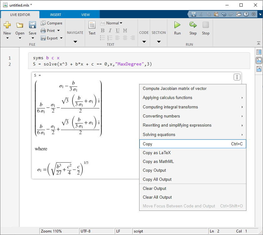 matlab symbolic toolbox solve equation