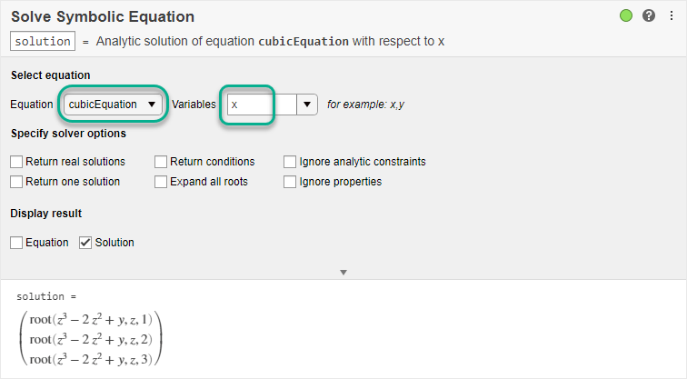 Find solution deals of equation