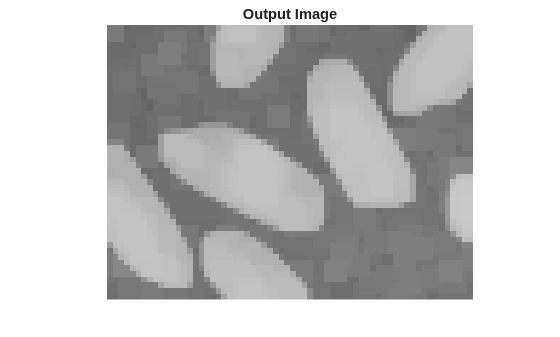 Figure contains an axes object. The hidden axes object with title Output Image contains an object of type image.