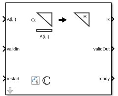 Complex Partial-Systolic Q-less QR Decomposition with Forgetting Factor block