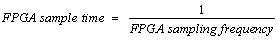 FPGA Sample Time equation.